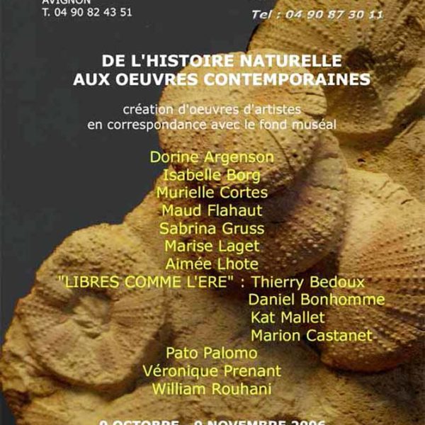 Sabrina Gruss Musée d'Histoire naturelle Avignon 2006