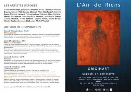 Sabrina Gruss L'Air de Riens Arles 2009