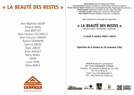 Sabrina Gruss Musée Arteum Châteauneuf Le Rouge 2009