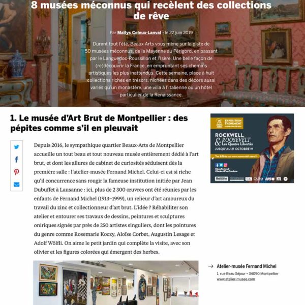 Sabrina Gruss dans Beaux Arts Magazine