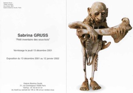 Sabrina Gruss Expo Galerie Béatrice Soulié 2001