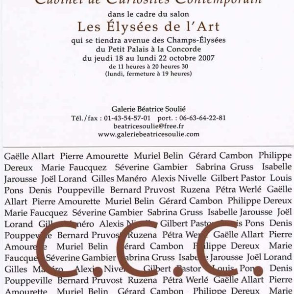 Sabrina Gruss Expo Galerie Béatrice Soulié 2007