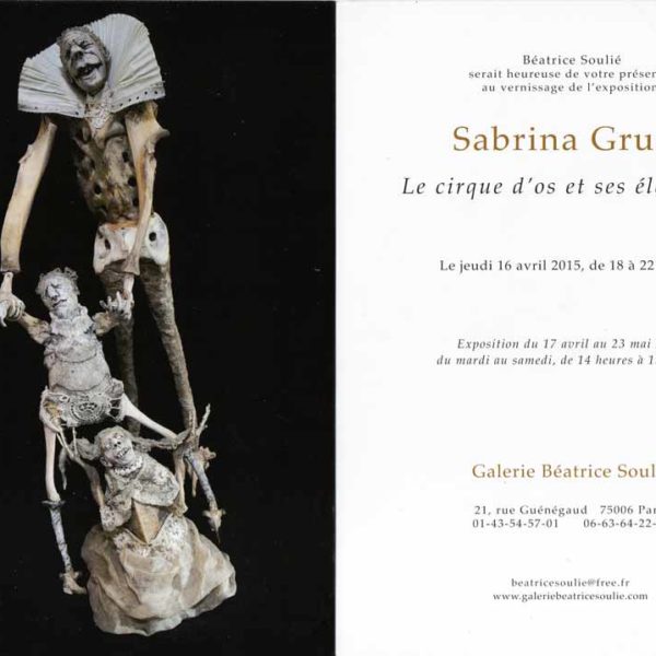 Sabrina Gruss Expo Galerie Béatrice Soulié 2015