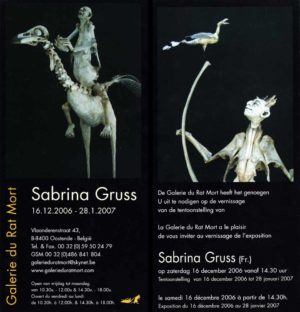 Sabrina Gruss Expo Galerie du Rat Mort Belgique