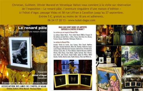 Sabrina Gruss Expo Le Renard Pâle Hotel d'Agar Cavaillon 2015