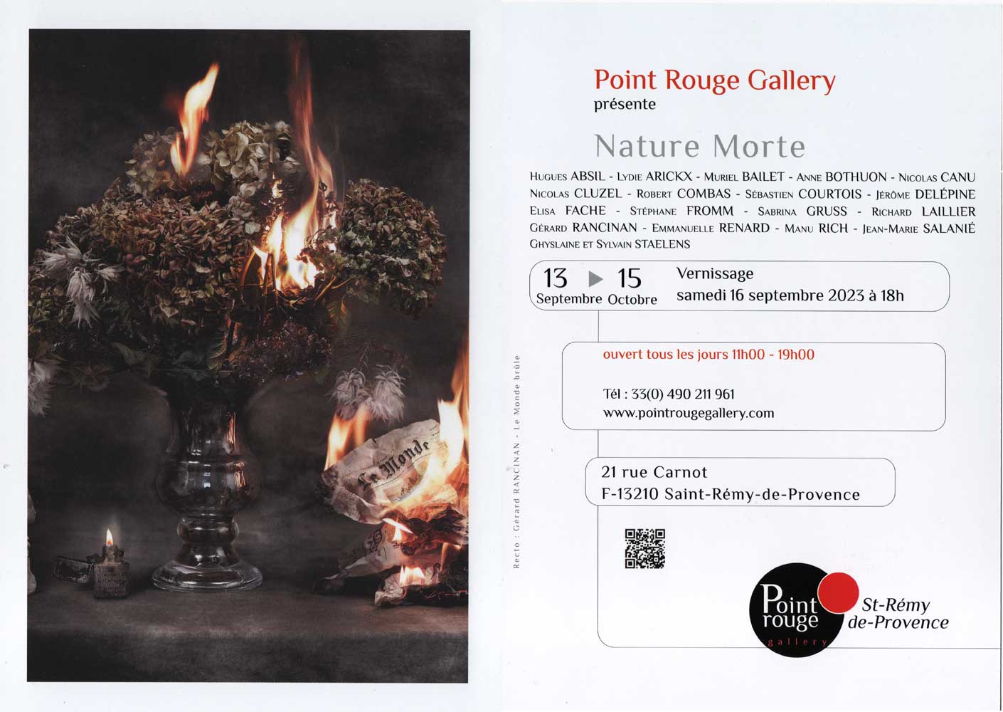 Nature morte exposition saint Rémy de Provence